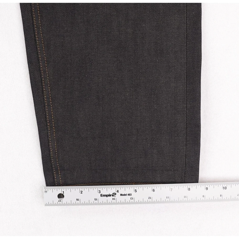 Men's Relaxed Charcoal Jeans with Selvedge Cuff. 190/92A - Picture 9 of 15